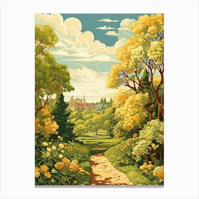 Parco Sempione Italy Gardens Illustration 1  Canvas Print