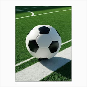 Soccer Ball On The Field 6 Canvas Print