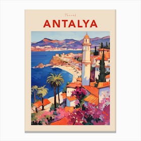 Antalya Turkey 4 Fauvist Travel Poster Canvas Print