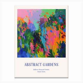 Colourful Gardens Bellevue Botanical Garden Usa 2 Blue Poster Canvas Print