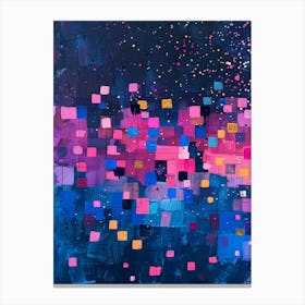 Pink Squares 2 Canvas Print