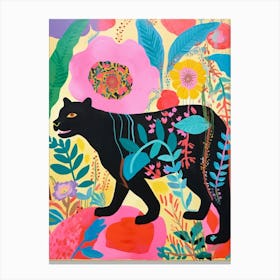 Maximalist Animal Painting Panther 3 Canvas Print