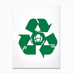 Environment Centric Illustration Depicting An Iconic Abstract Triangular Recycling Symbol Intertwin (5) Canvas Print