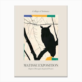 Owl 2 Matisse Inspired Exposition Animals Poster Canvas Print