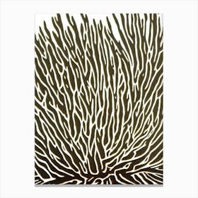 Acropora Cytherea Linocut Canvas Print