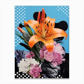 Surreal Florals Lily 5 Flower Painting Canvas Print