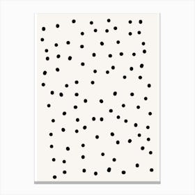 Polka Dots Abstract Painting Canvas Print