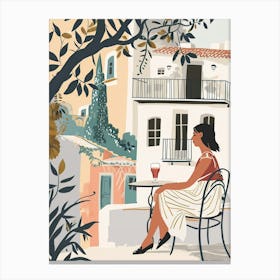 Greece Illustration Canvas Print