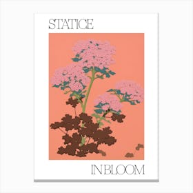 Statice In Bloom Flowers Bold Illustration 2 Canvas Print