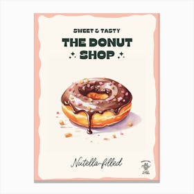 Nutella Filled Donut The Donut Shop 2 Canvas Print