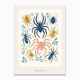 Colourful Insect Illustration Tarantula 10 Poster Canvas Print