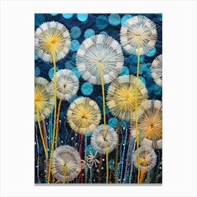 Emboidery Dandelions Canvas Print