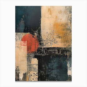 Abstract Painting With Text And Texture Canvas Print