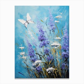 Butterfly In A Blue Sky Canvas Print