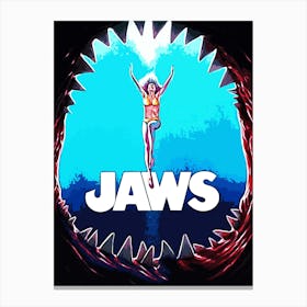 Jaws movies 3 Canvas Print
