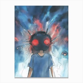 Inner Demons - Girl In A Mask Canvas Print