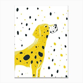 Yellow Dalmatian 3 Canvas Print