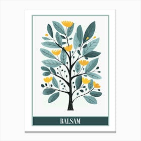 Balsam Tree Flat Illustration 7 Poster Canvas Print