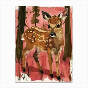 Fawn Illustration 5 Canvas Print