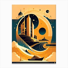 Space City By Person Canvas Print