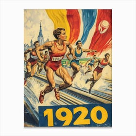 Aihrgdesign A Vintage Sports Poster For The 1920 Antwerp Olym 56dfdcfa 8072 435f Bed3 3fc31d1b1034 2 Canvas Print