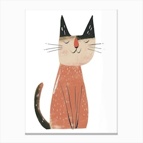 Chausie Cat Clipart Illustration 5 Canvas Print