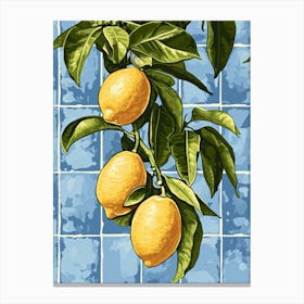 Lemons Illustration 7 Canvas Print