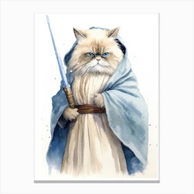 Himalayan Cat As A Jedi 4 Canvas Print