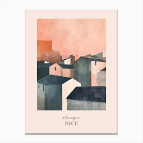 Mornings In Nice Rooftops Morning Skyline 3 Canvas Print