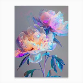 Iridescent Flower Peony 1 Canvas Print