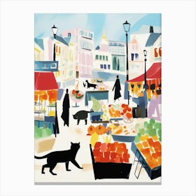 The Food Market In London 4 Illustration Canvas Print