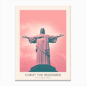 Christ The Redeemer Rio De Janeiro Brazil 2 Travel Poster Canvas Print