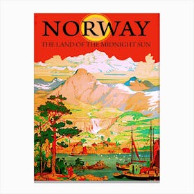 Norway, The Land Of Midnight Sun Canvas Print