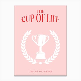 A Cup Of Life Red Canvas Print