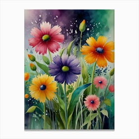 Watercolor Flowers 35 Canvas Print