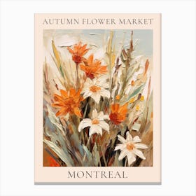 Autumn Flower Market Poster Montreal Canvas Print
