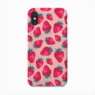 Strawberries Baby Pink Phone Case