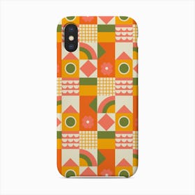 Orange Patchwork Phone Case