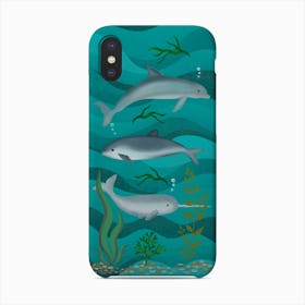 Dolphin, Narwhal And Porpoise Underwater Phone Case