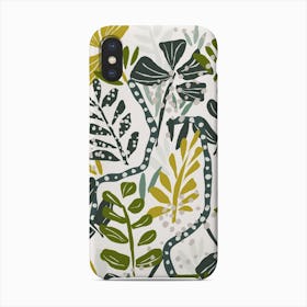 Papercut Leaves Bouquet Green Phone Case