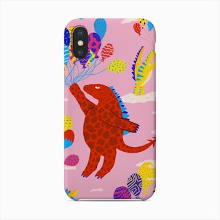 Dinosaurs Flying Air Balloons Phone Case