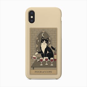 Four Of Cups Cats Tarot Phone Case