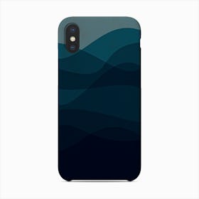 Blue Textured Abstract Sea Phone Case