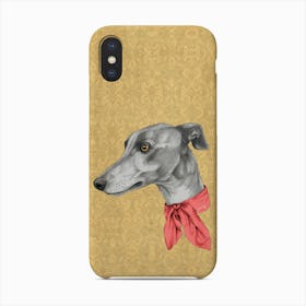 Greyhound With Scarf Phone Case