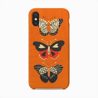 Butterflies In Orange Phone Case