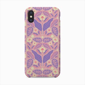 Tropical Leaves   Pink Phone Case