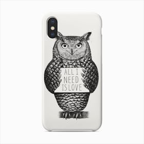 Owl With Love Phone Case
