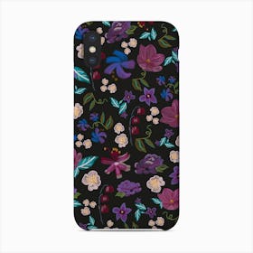 Brushed Florals Colorful Gouache Paint Meadow Flowers Floral Pattern Phone Case