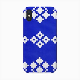 Geometric Pattern Blue Phone Case