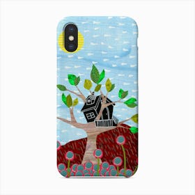 Treehouse Blue & Brown Phone Case